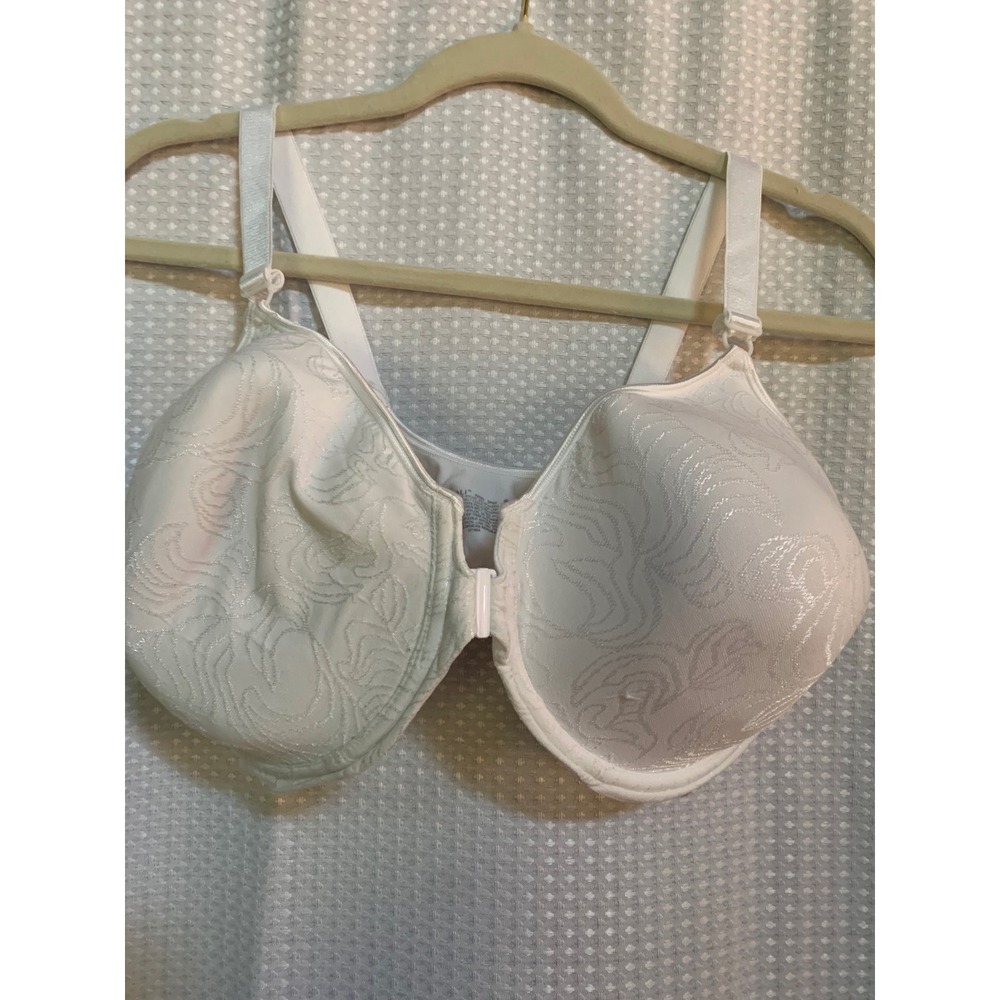 Bali Comfort Revolution Front-Close Underwire Bra White Floral 42DD 3P66‎